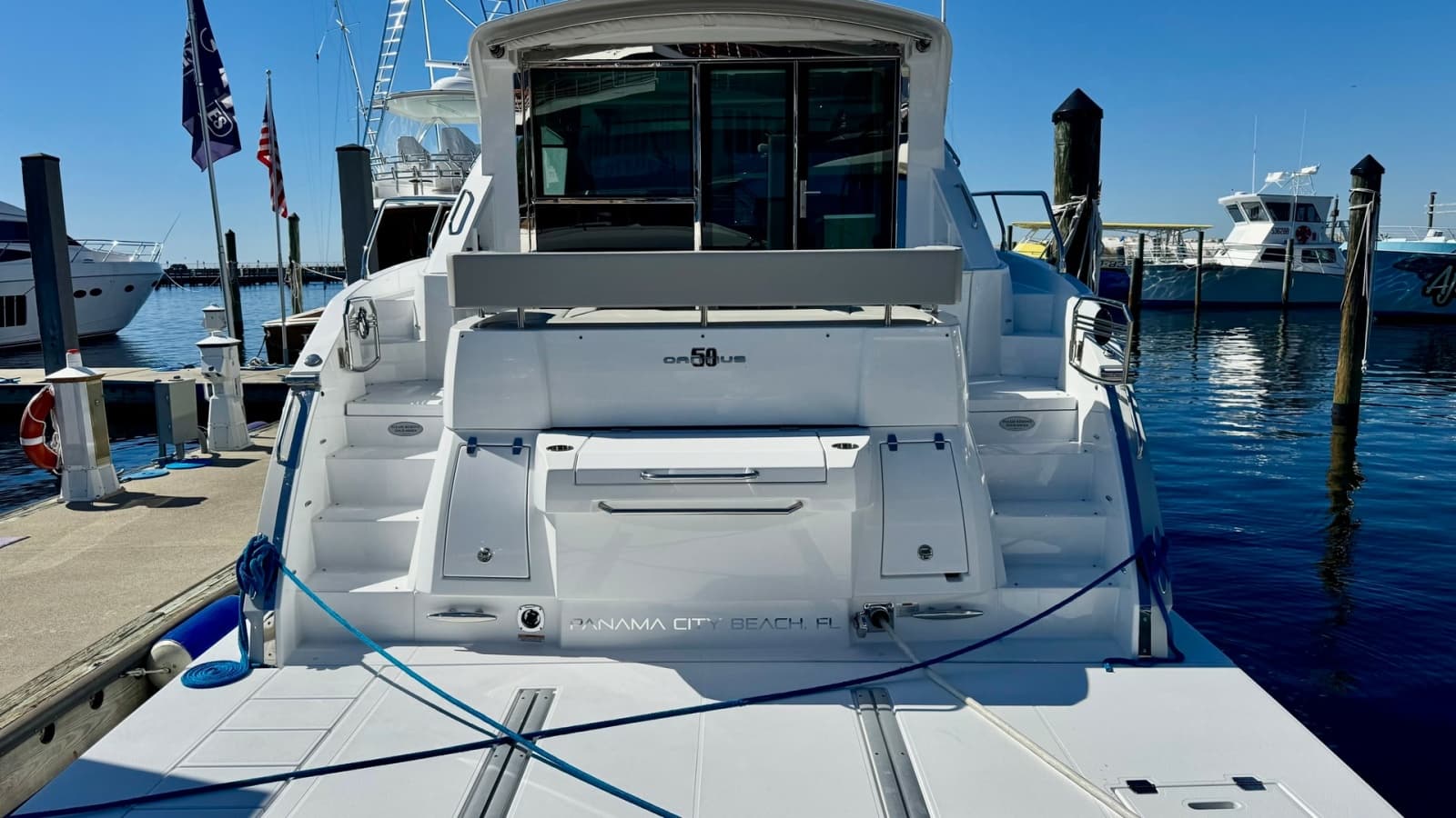 Spacious Aft Deck with Swim Platform
