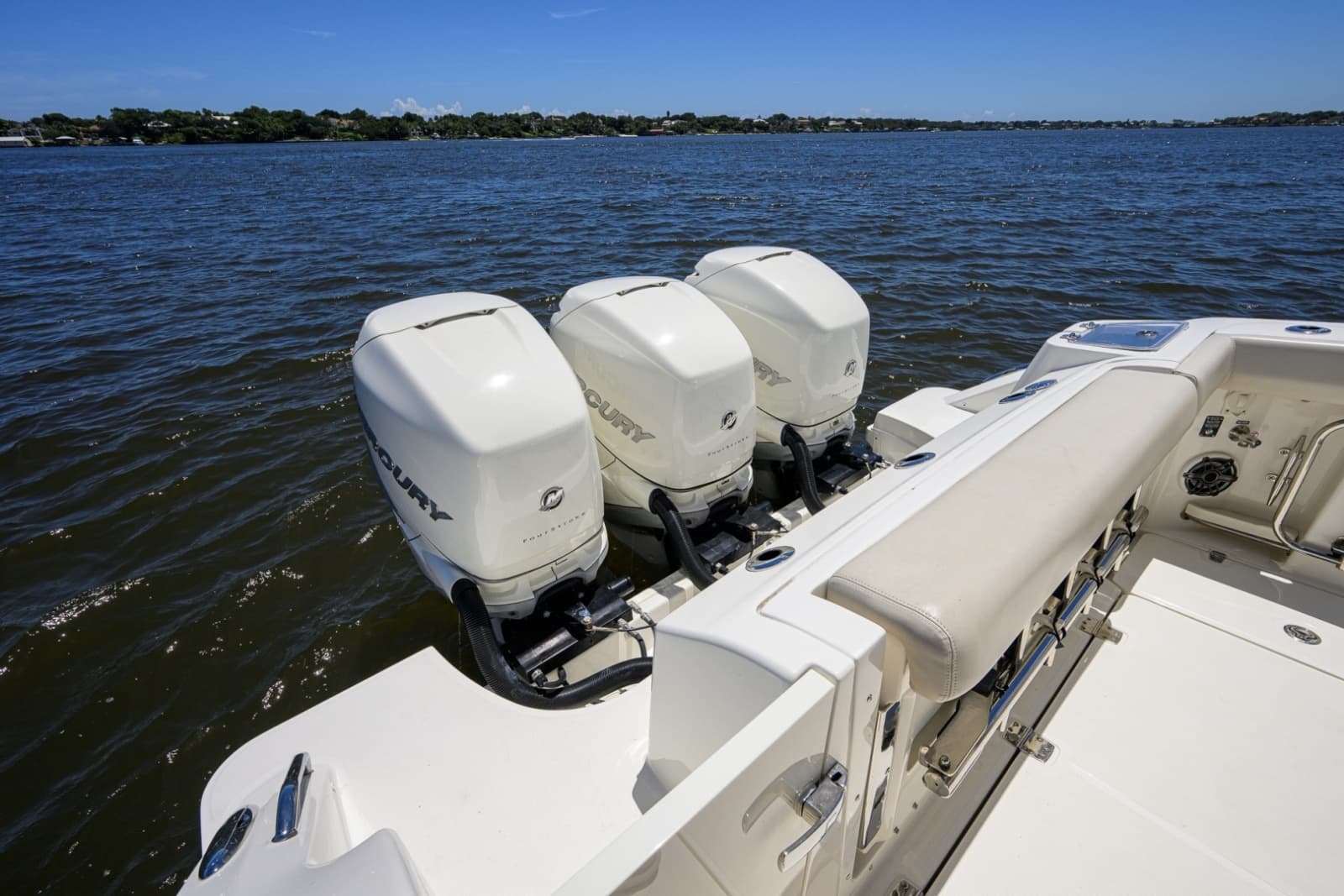 Boston Whaler 35 - DERRYN -  Cockpit with Engines