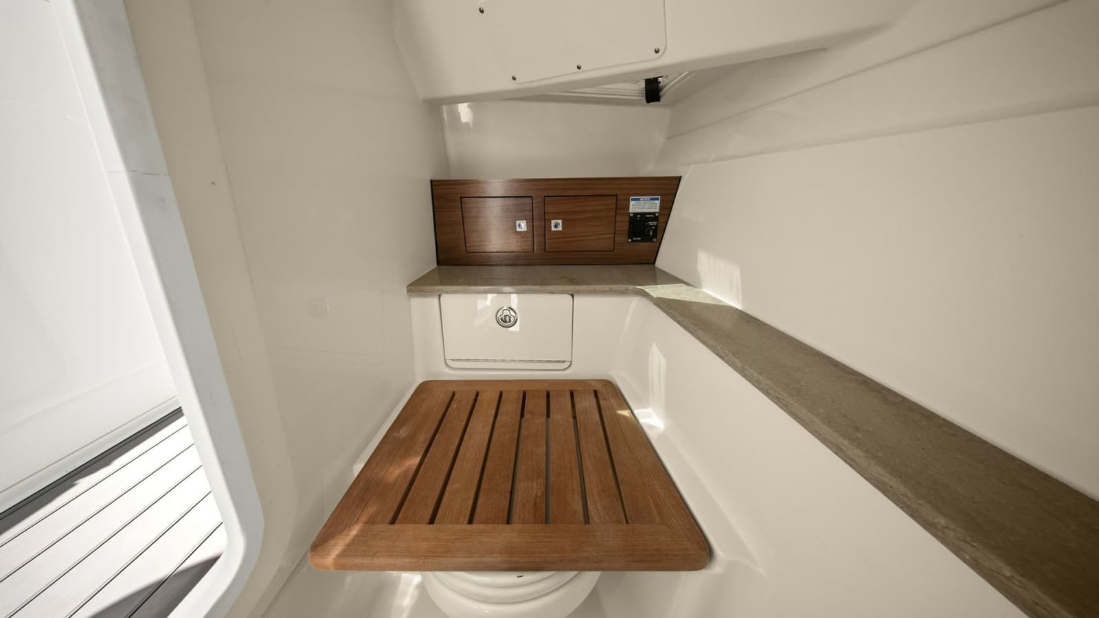 Compact Head with Teak Accents