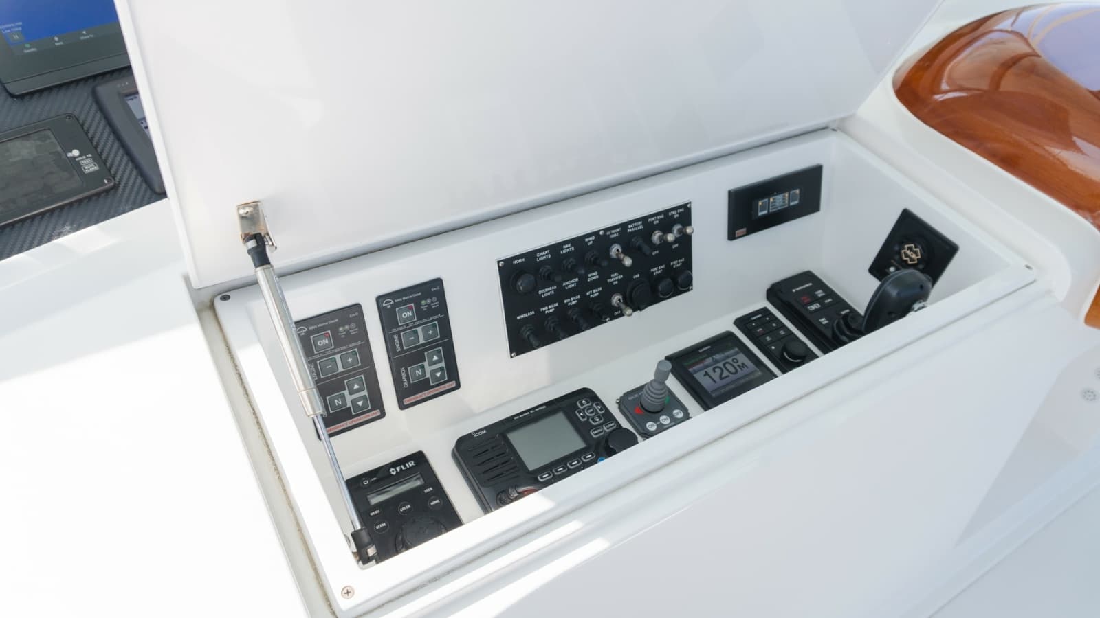 2009 Viking 50 Convertible "Jammin" - Helm Control Panel and Electronics