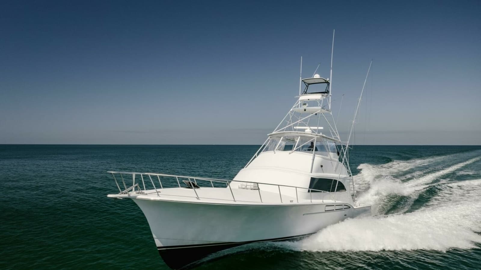 1998 Miller Marine 60' Convertible CAT'N'AROUND-Bow Running