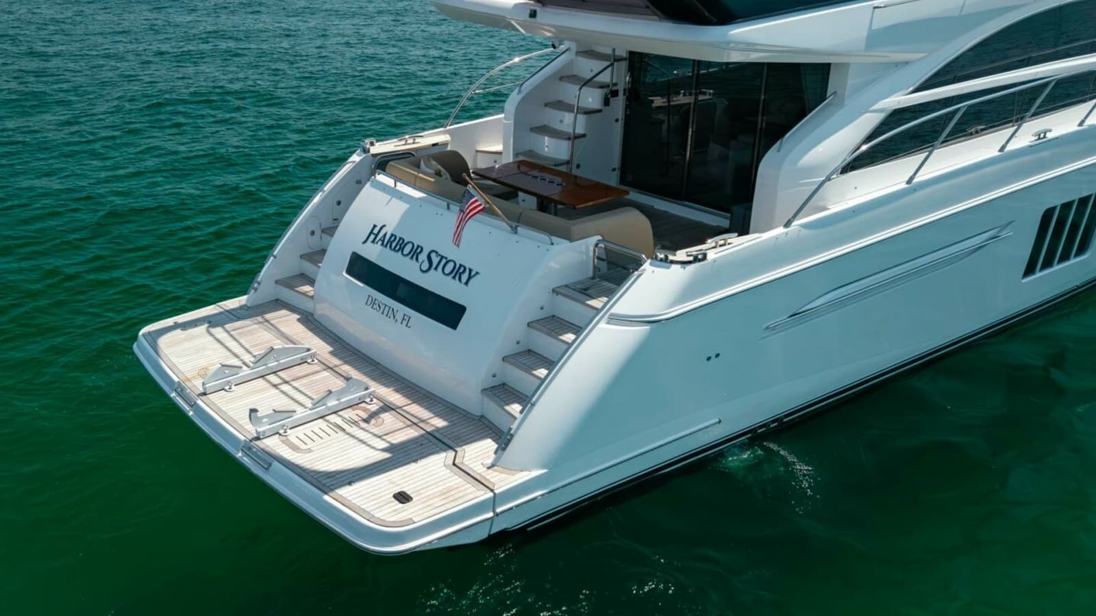 2011 Princess 64 'Harbor Story' - Starboard 3/4 Stern