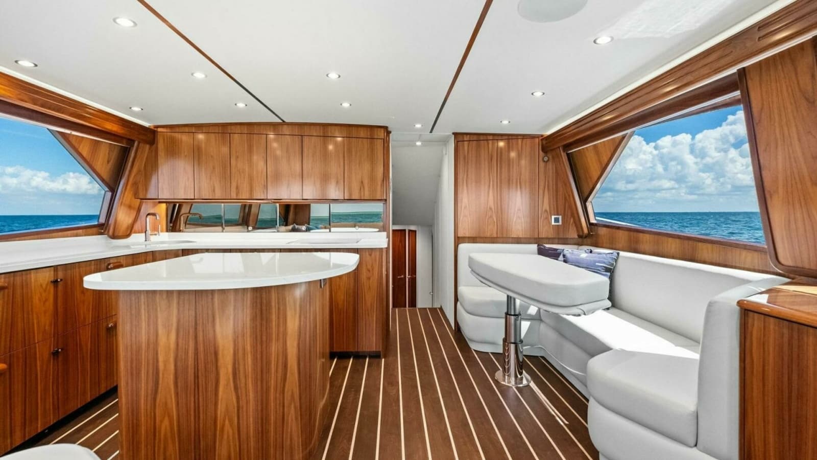 Salon with Galley and Seating Area