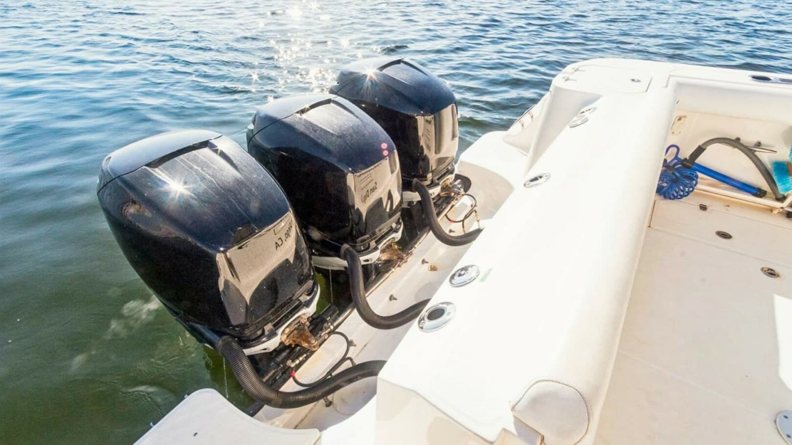 Triple Outboard Engines on Aft Deck