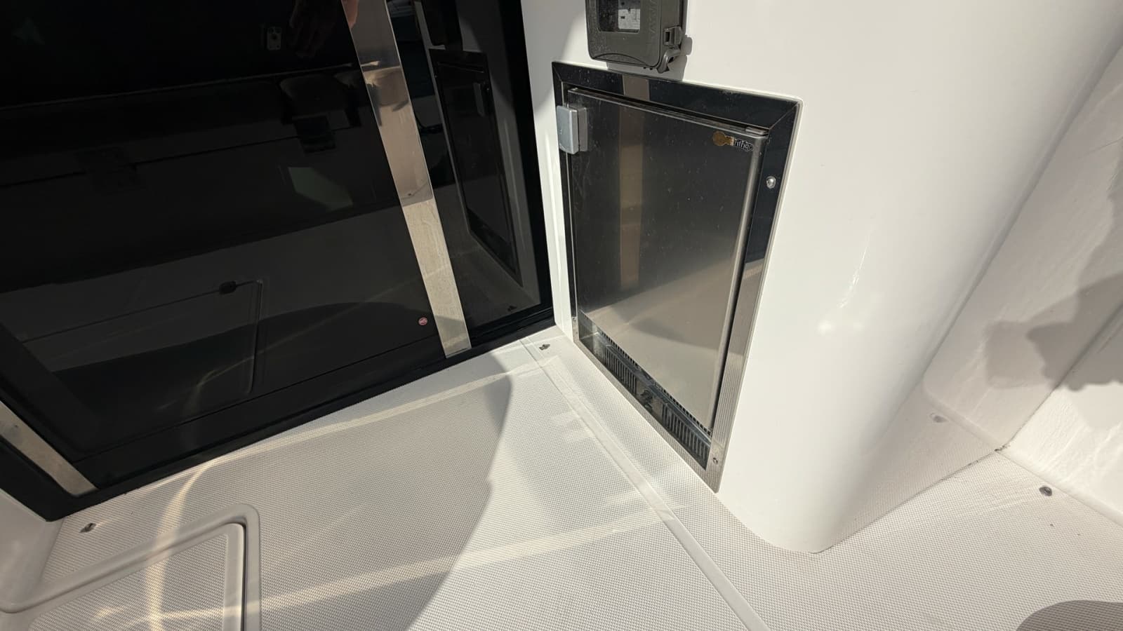 Cockpit Wet Bar and Storage Area