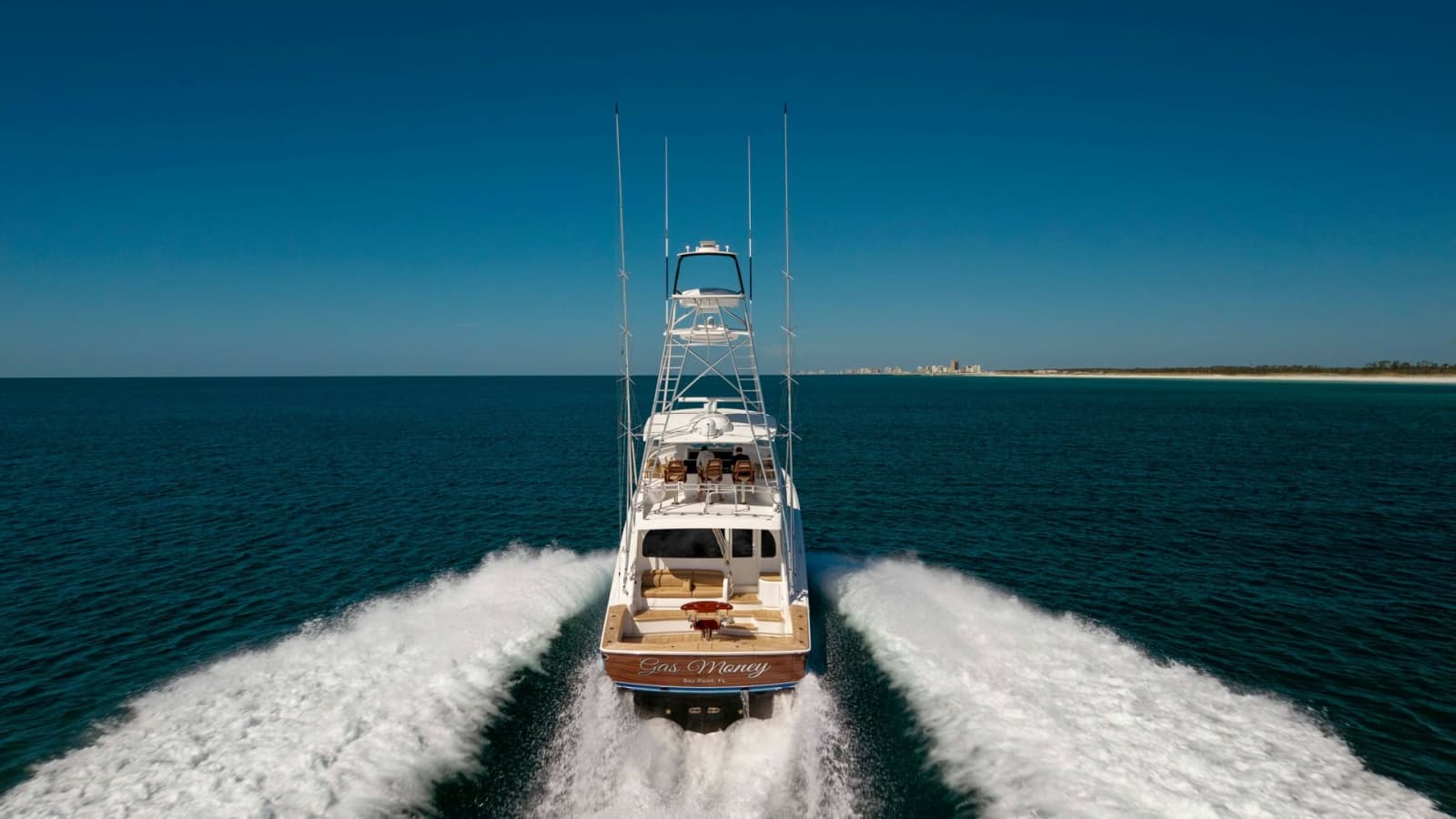 Aerial Stern View at Sea