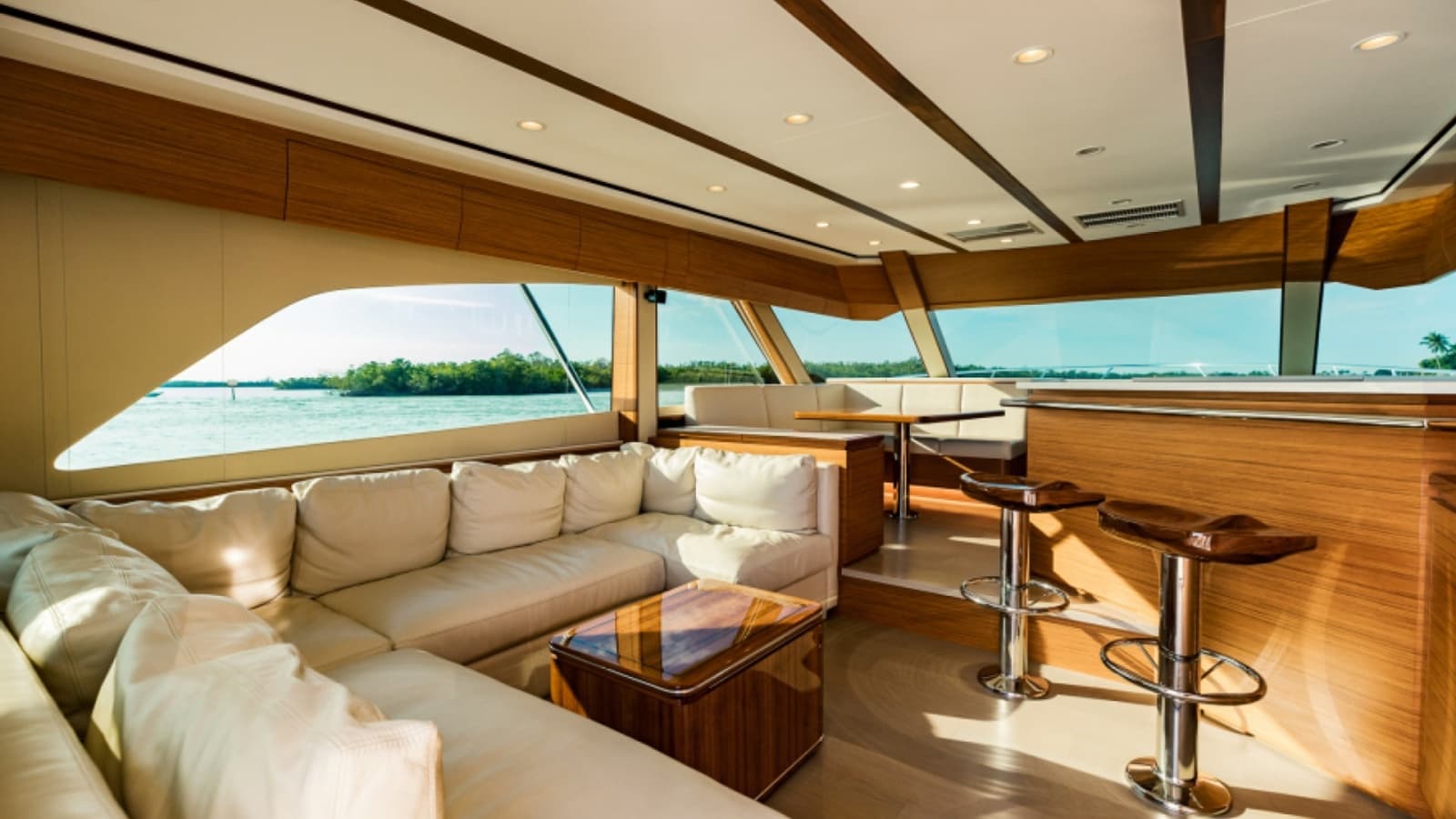 2020 Bertram 61 Convertible "SINE METU" - Elegant Salon with Panoramic Views