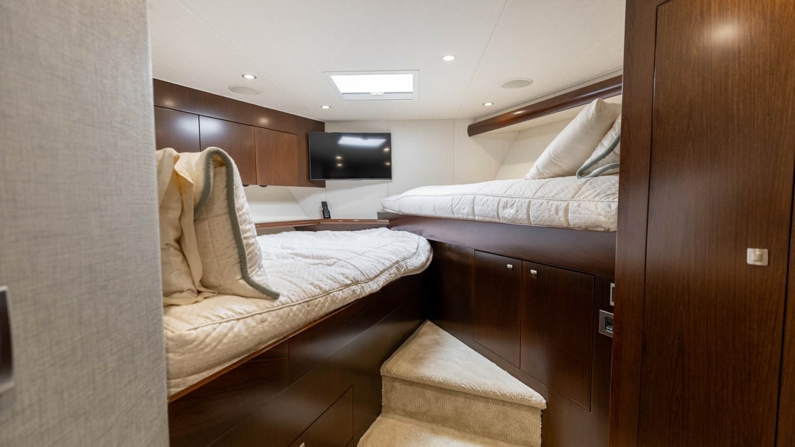 2015 Viking 76 Enclosed Bridge- CHULA- Forward Stateroom