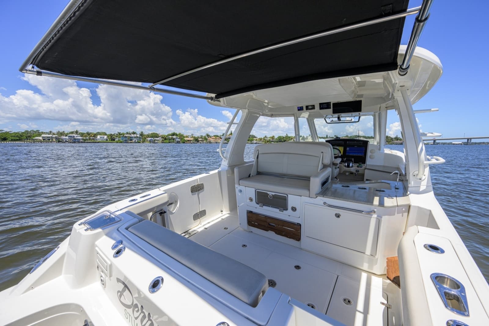 Boston Whaler 35 - DERRYN -  Cockpit with Sunshade