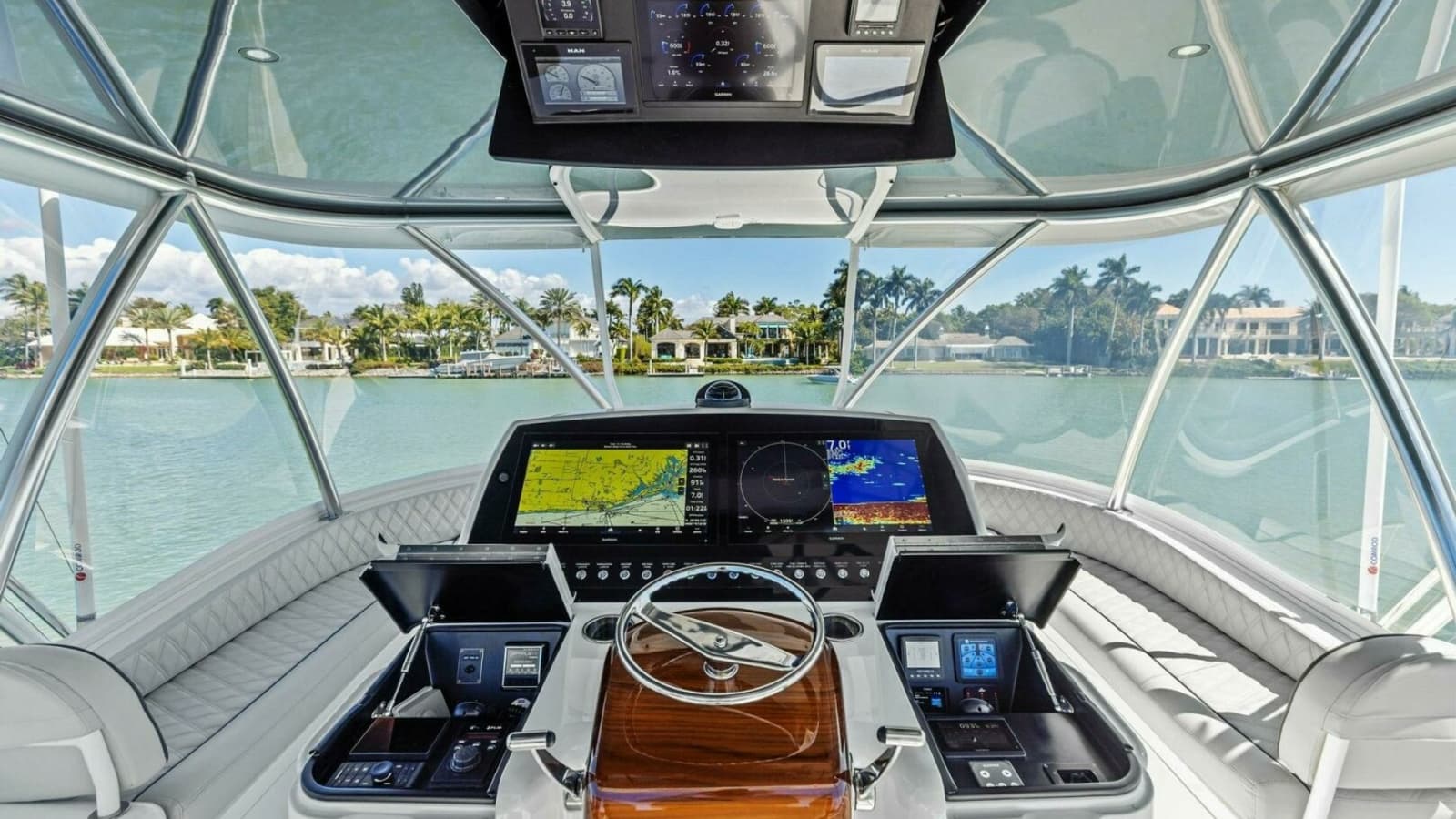 2023 Viking 54 Convertible "Olde Floridian" - Helm with Panoramic Views