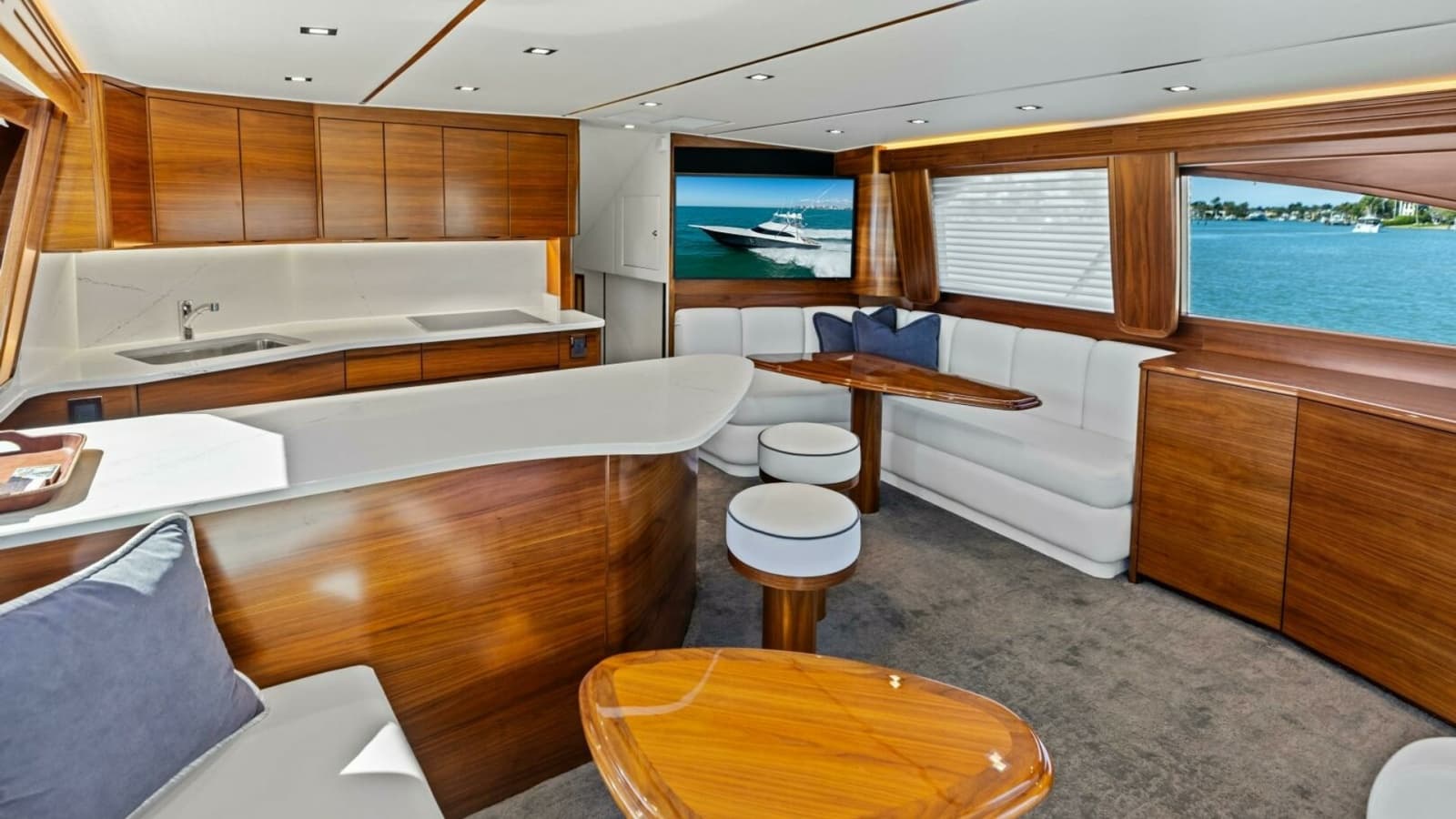 2023 Viking 54 Convertible "Olde Floridian" - Featuring Large Windows that Provide Stunning Panoramic Views.