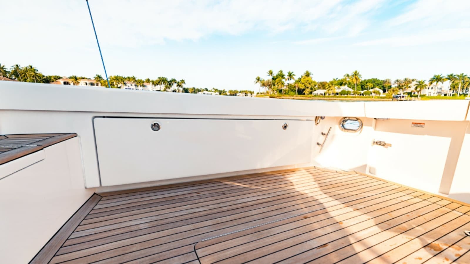 2020 Bertram 61 Convertible "SINE METU" - Aft Deck with Teak Flooring
