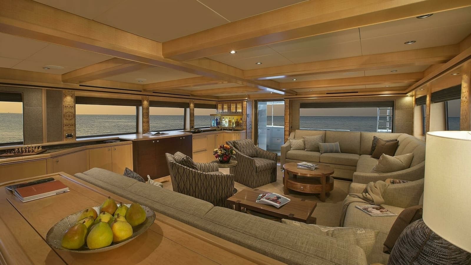 2019 Nordlund 115 Expedition Yachtfisher "Cazador" - Spacious Main Salon with Ocean Views