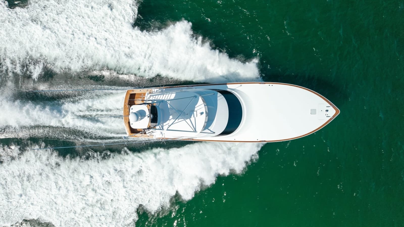 Aerial View of Yacht in Motion