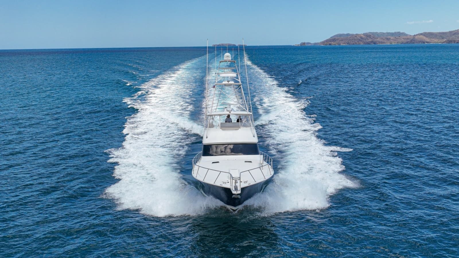 Aerial View of Yacht Underway