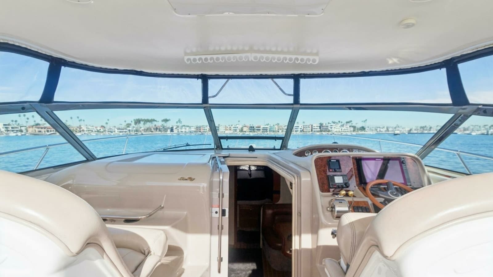 2000 Sea Ray 370 Express Cruiser "Sandie Lee" - Helm and Forward View