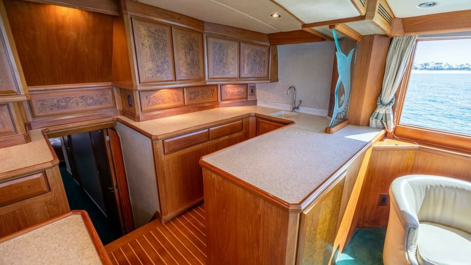 1998 Miller Marine 60' Convertible CAT'N'AROUND-Galley 3
