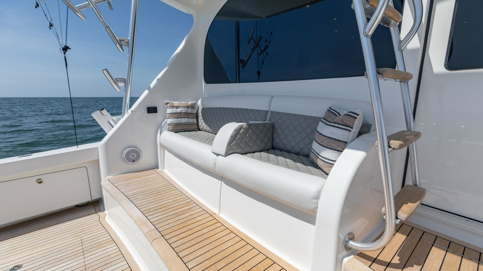 Aft Deck Seating Area with Steps