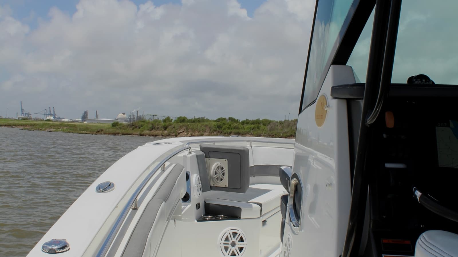 Bow Seating Area with Speakers
