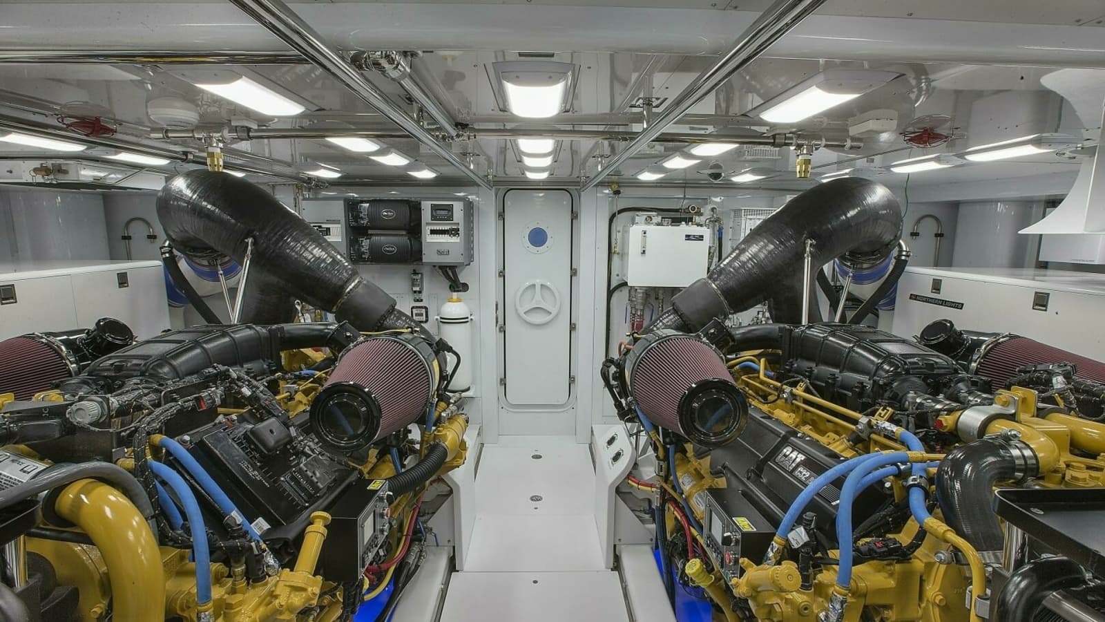 2019 Nordlund 115 Expedition Yachtfisher "Cazador" - Engine Room with Dual Engines