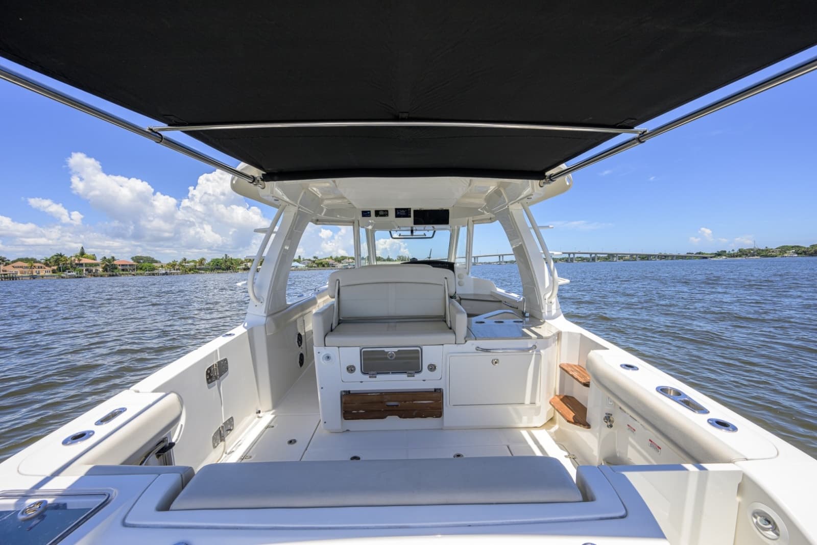 Boston Whaler 35 - DERRYN -  Cockpit with Sunshade