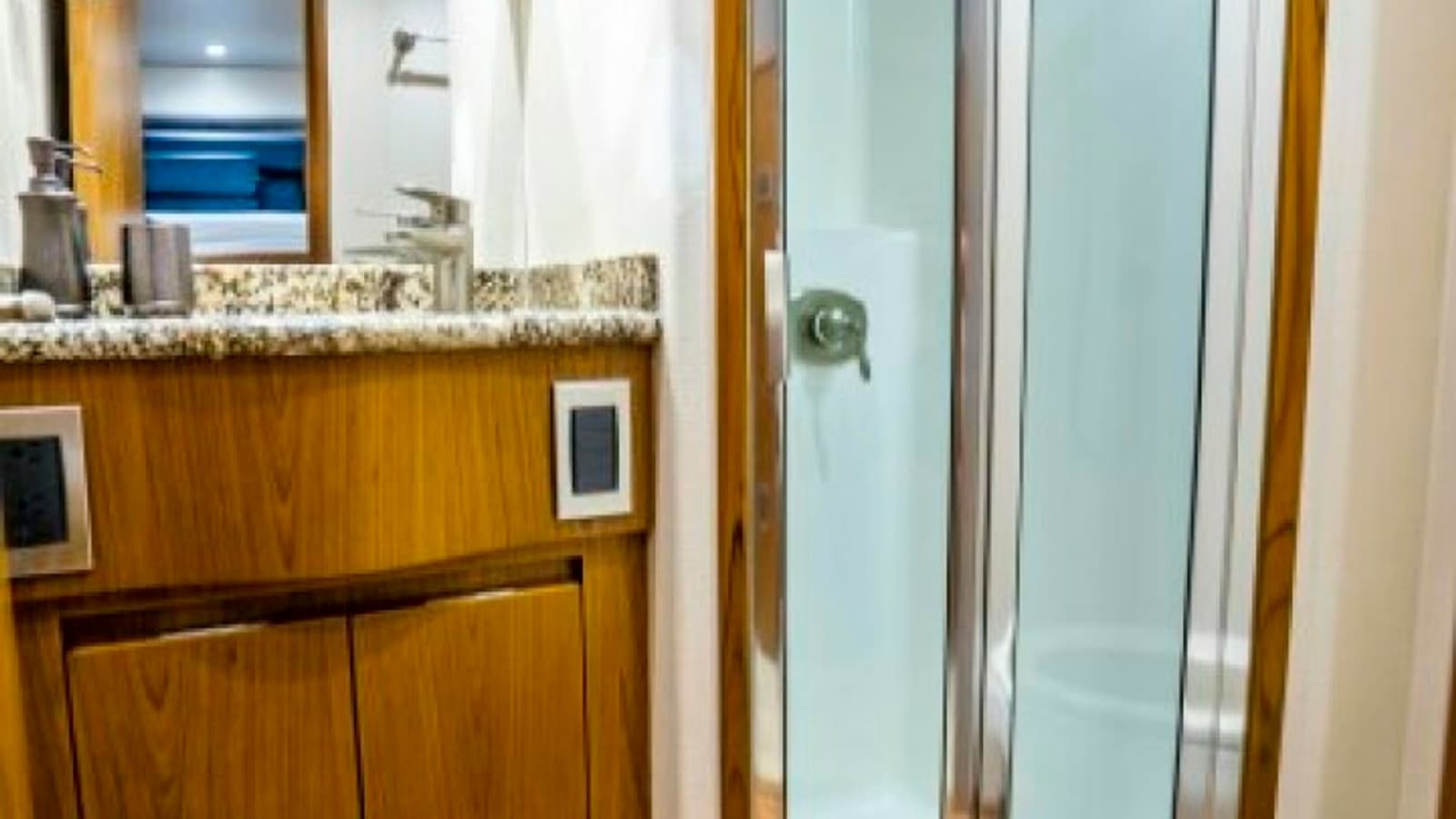 Elegant Yacht Bathroom with Shower