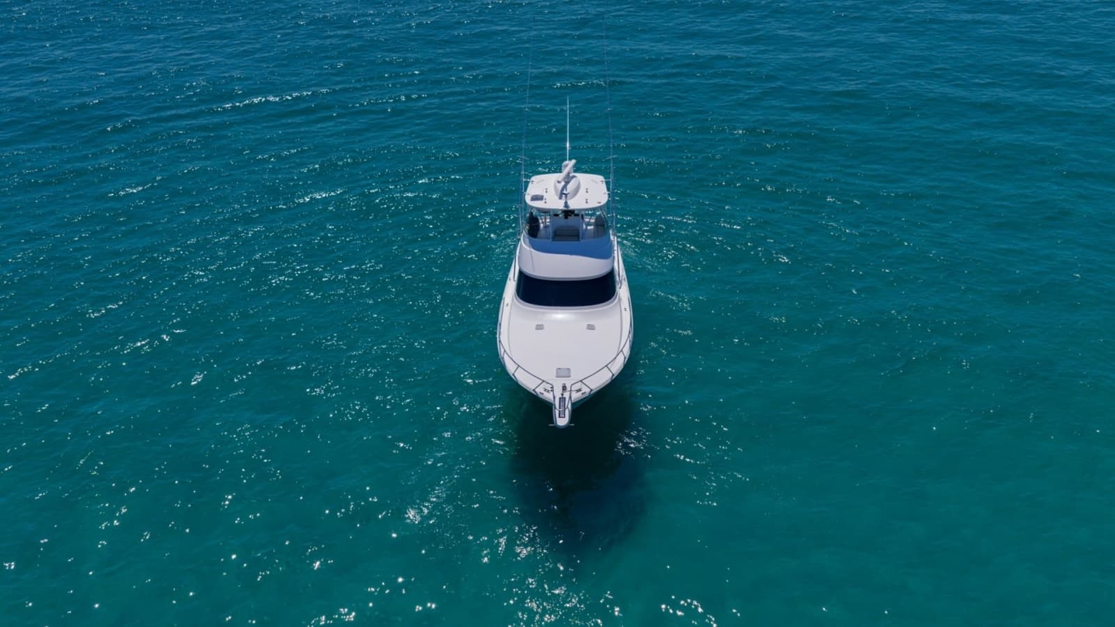 Aerial Bow View in Open Water