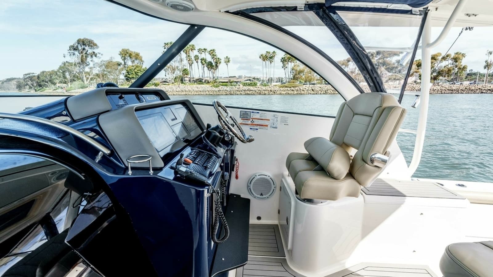 2018 Pursuit 385 Offshore "TAG TEAM" - Helm Station with Seating Area