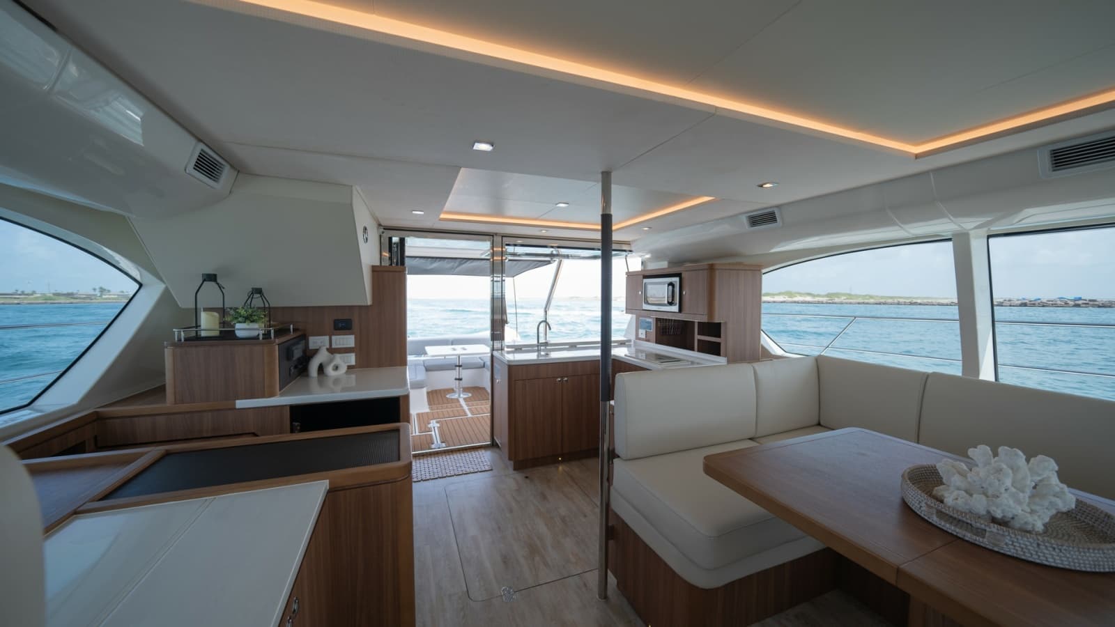 Spacious Main Salon with Galley