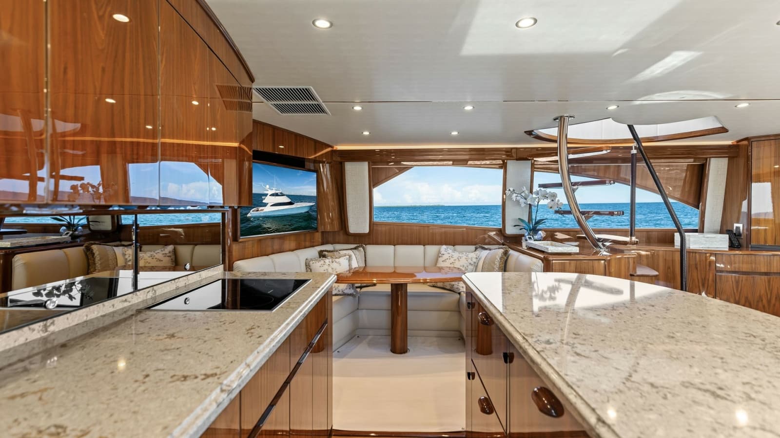 Enclosed Bridge Salon and Galley