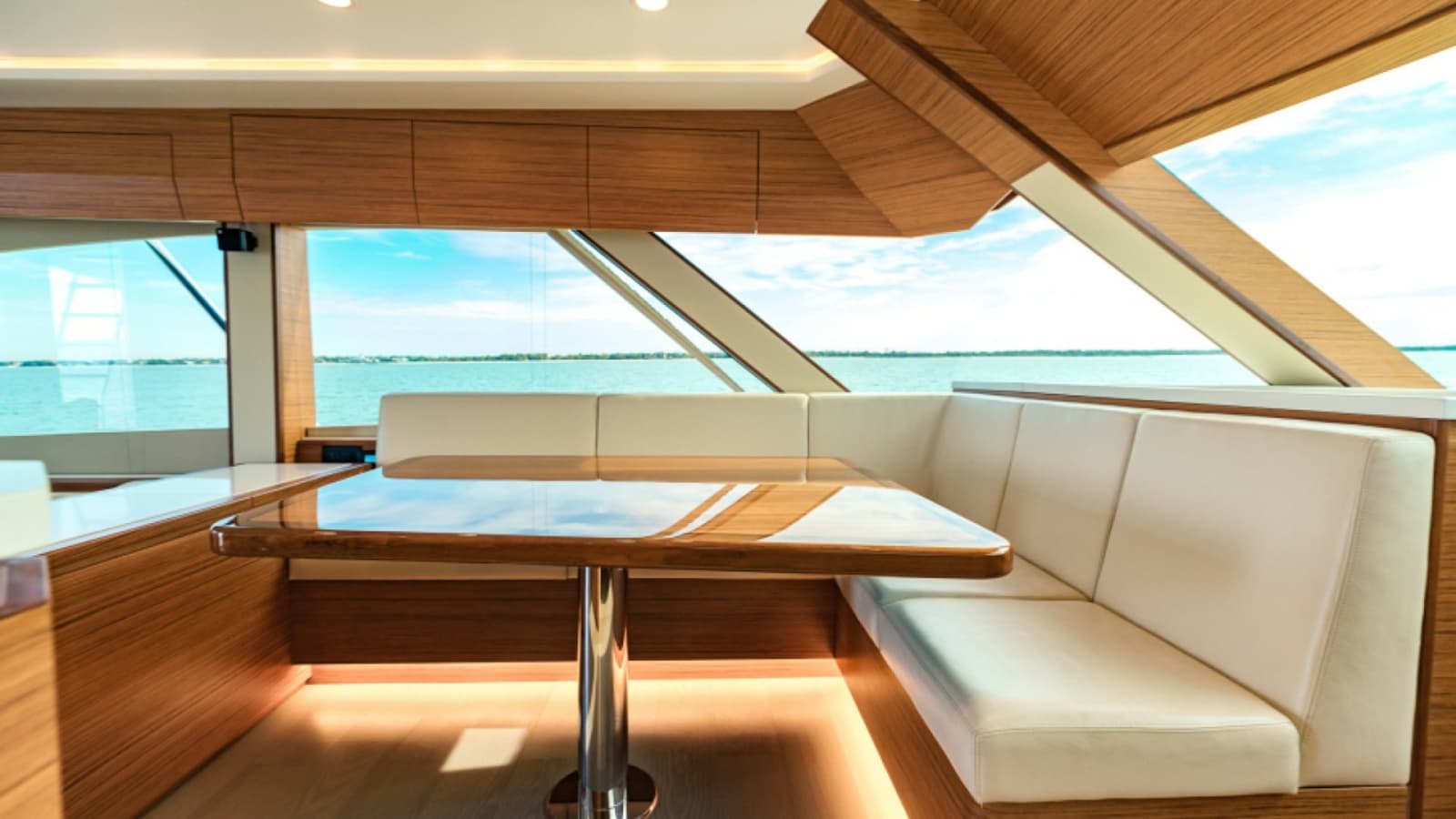 2020 Bertram 61 Convertible "SINE METU" - Salon Dining Area with Ocean View