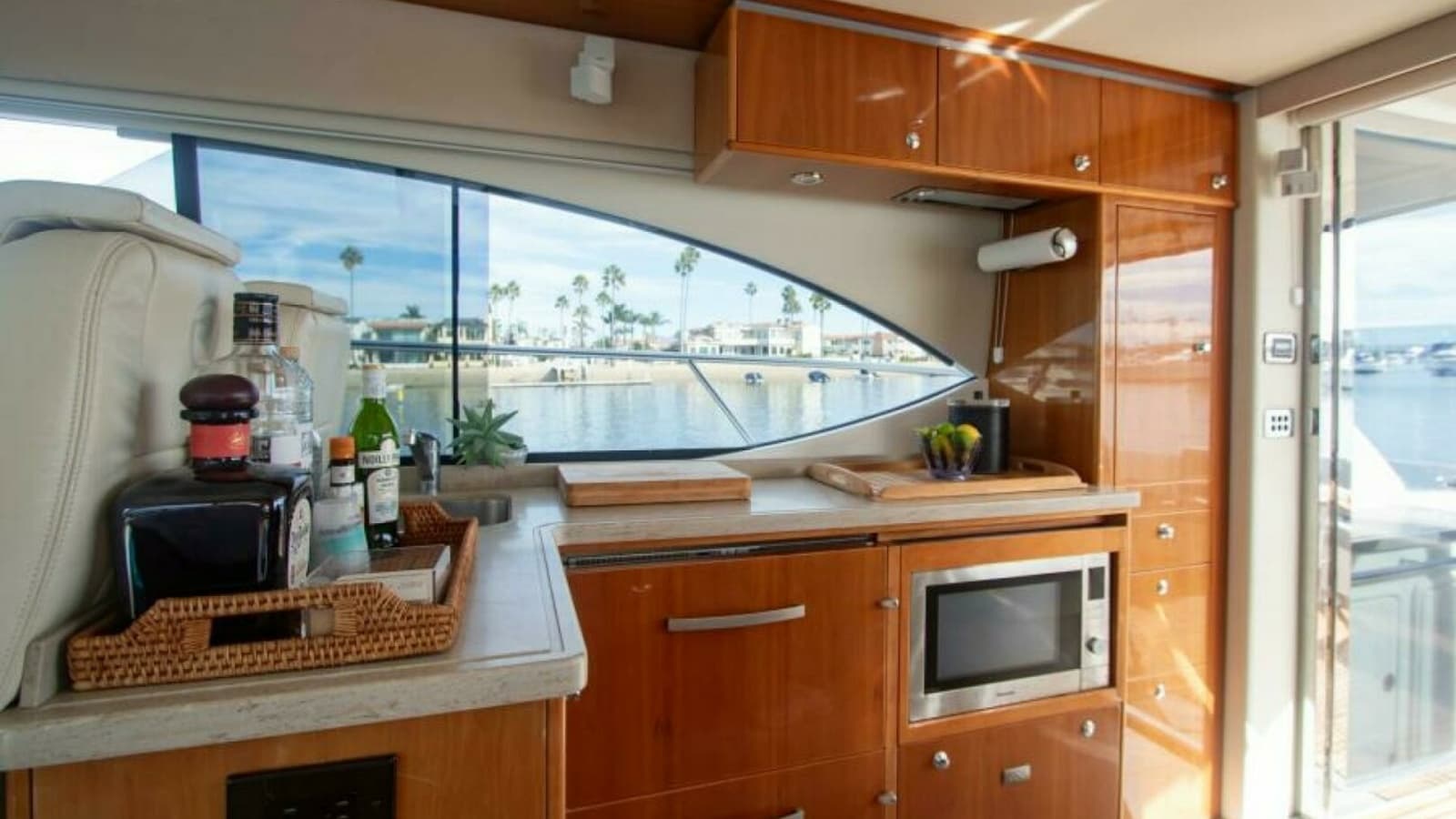 2012 Riviera 50 Sport Yacht "Contessa" - Galley with Scenic Portside View