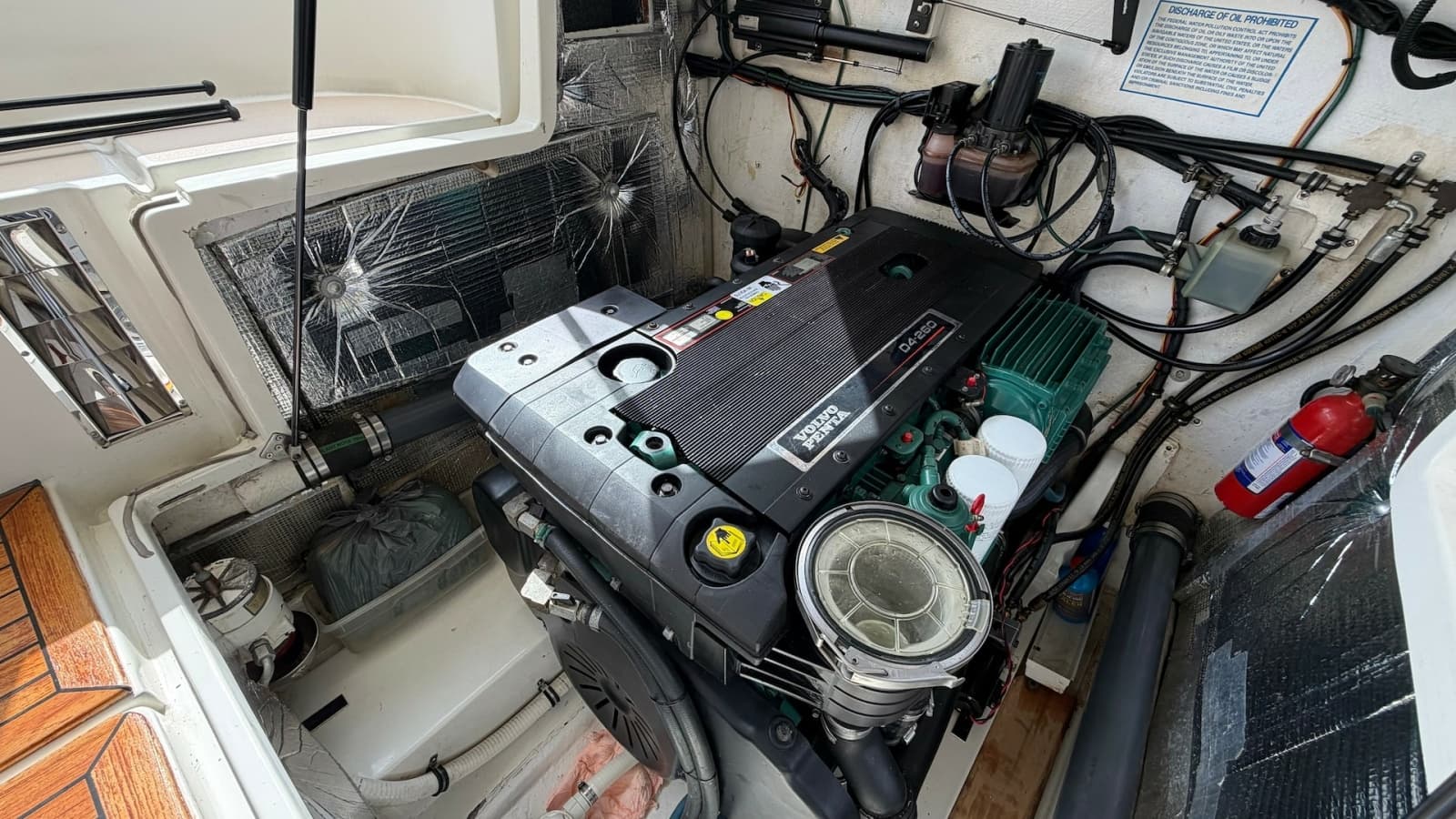 Engine Compartment with Volvo Penta Engine