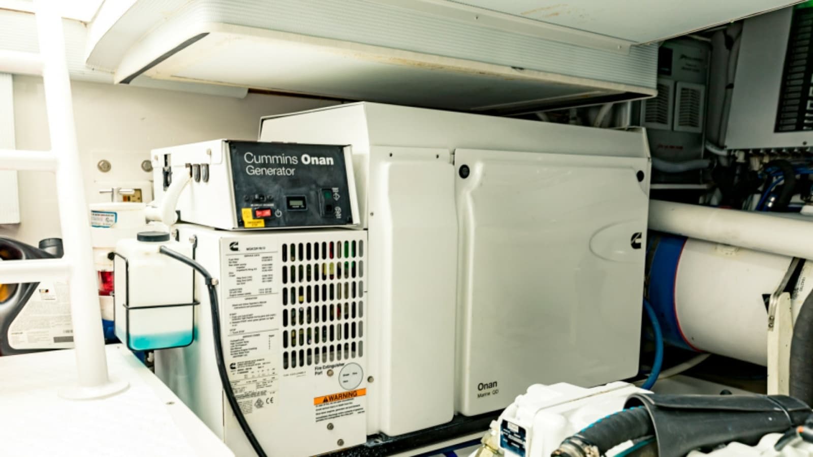 2020 Bertram 61 Convertible "SINE METU" - Engine Room with Cummins Onan Generator
