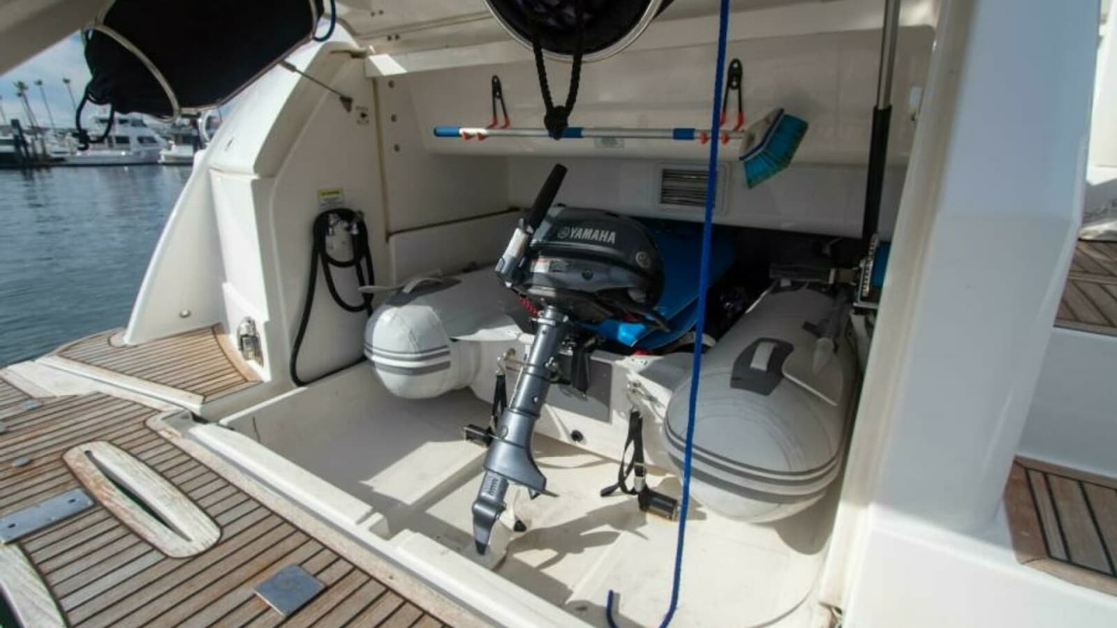 2012 Riviera 50 Sport Yacht "Contessa" - Stern Garage with Tender Storage