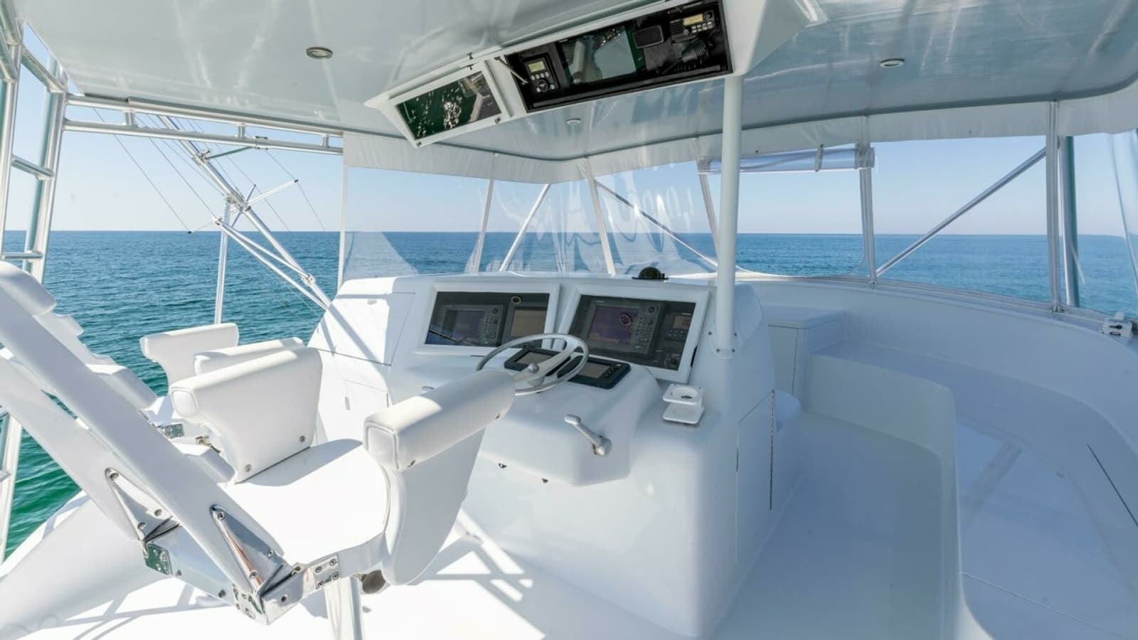 1998 Miller Marine 60' Convertible CAT'N'AROUND-Helm