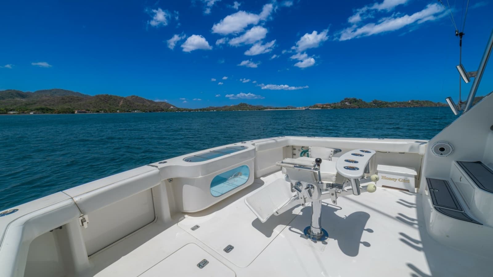 Spacious Aft Deck with Fishing Chair