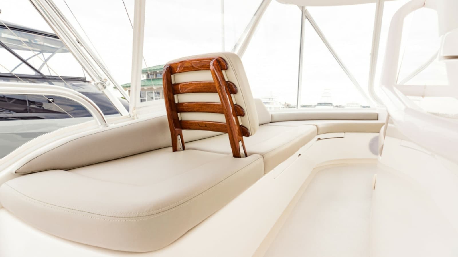 2020 Bertram 61 Convertible "SINE METU" - Flybridge Lounge Area