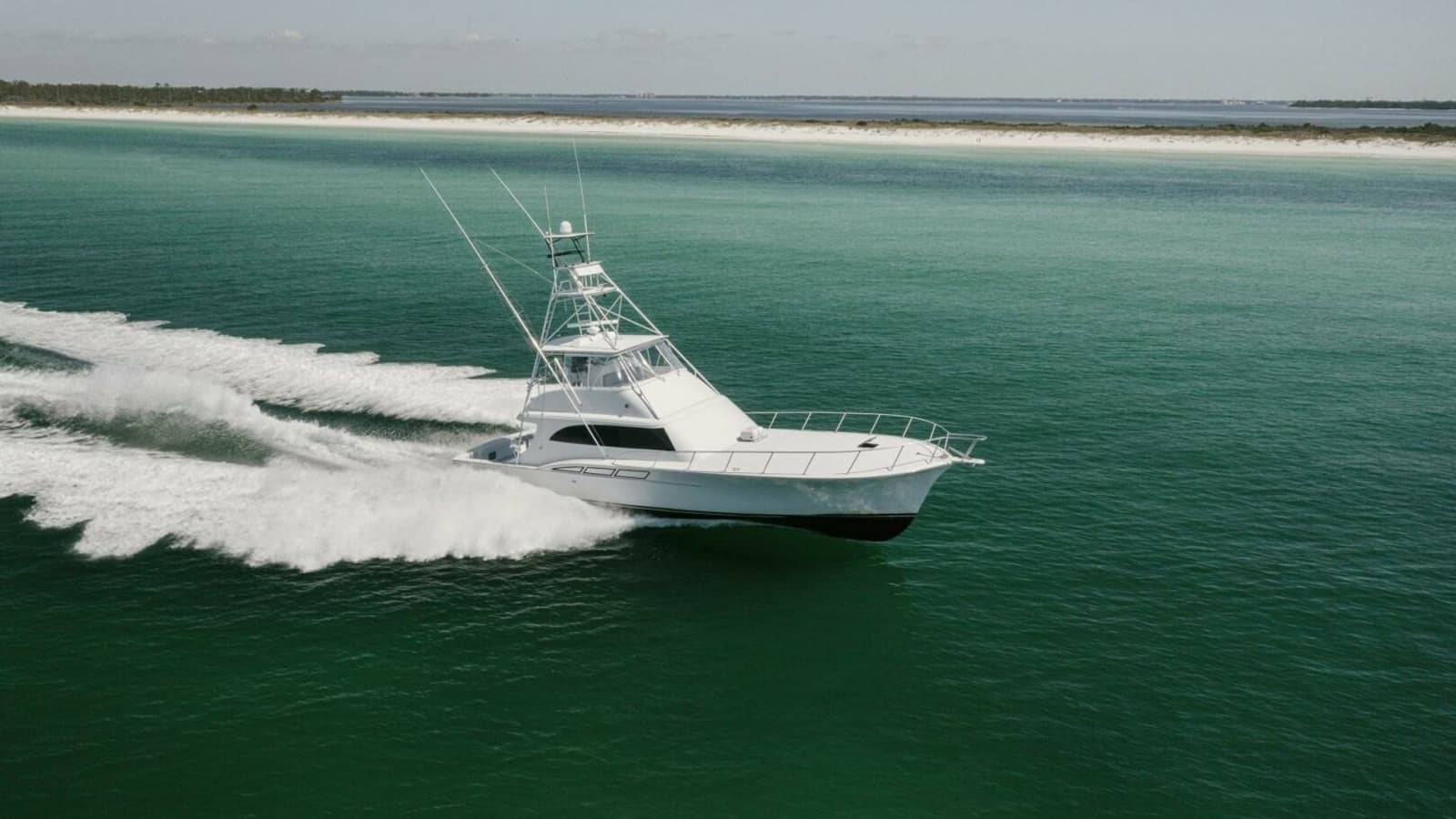 1998 Miller Marine 60' Convertible CAT'N'AROUND-STBD Profile