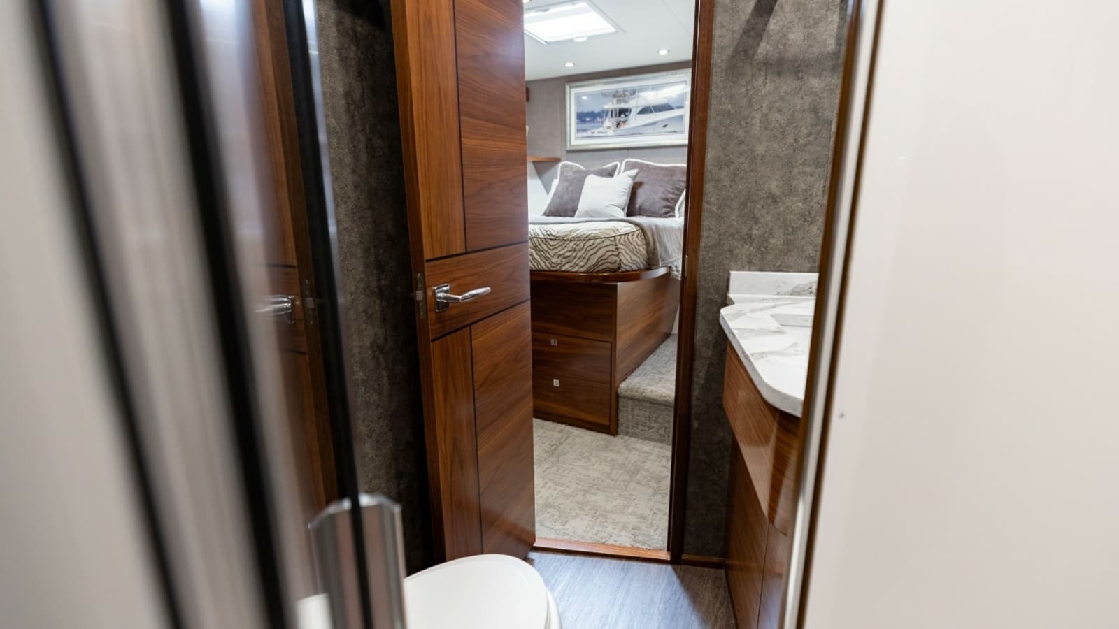 2023 Viking 72 Convertible- TEAM SUPREME- Forward Stateroom Head