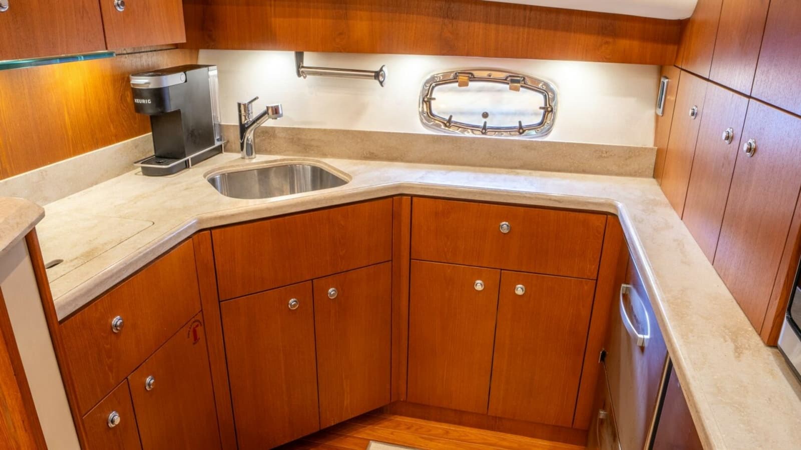 2015 Tiara Yachts 4300 Open "Teddy's Float Too" Galley with Wooden Cabinetry