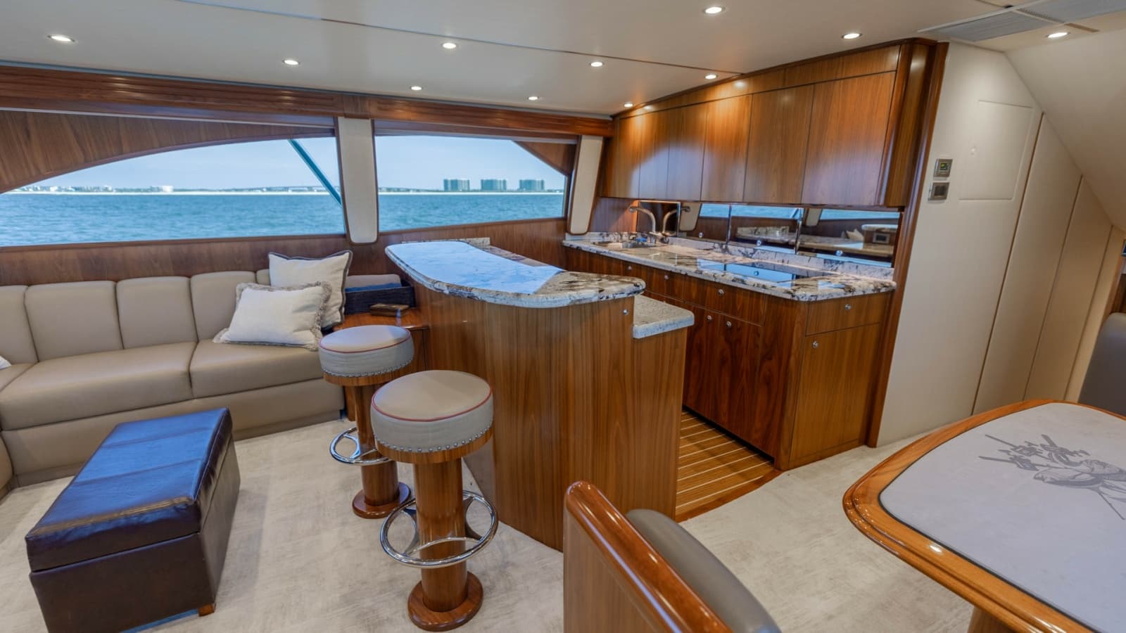 Spacious Salon with Galley View