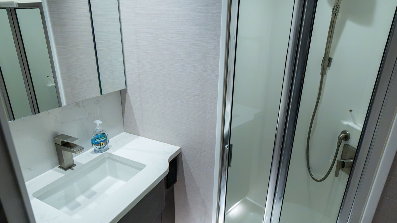 Modern Yacht Bathroom with Shower