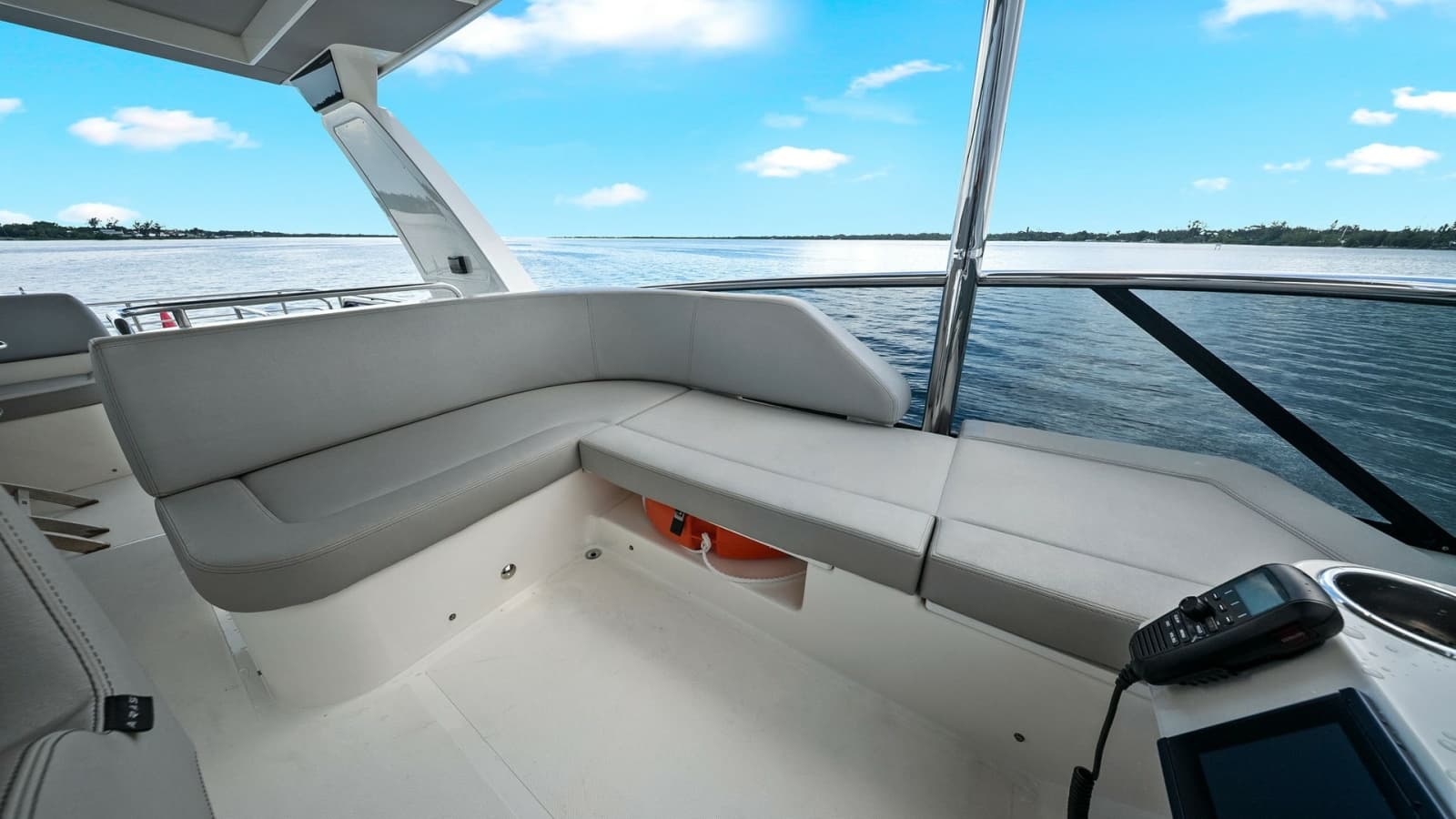 Flybridge Seating Area with Ocean View