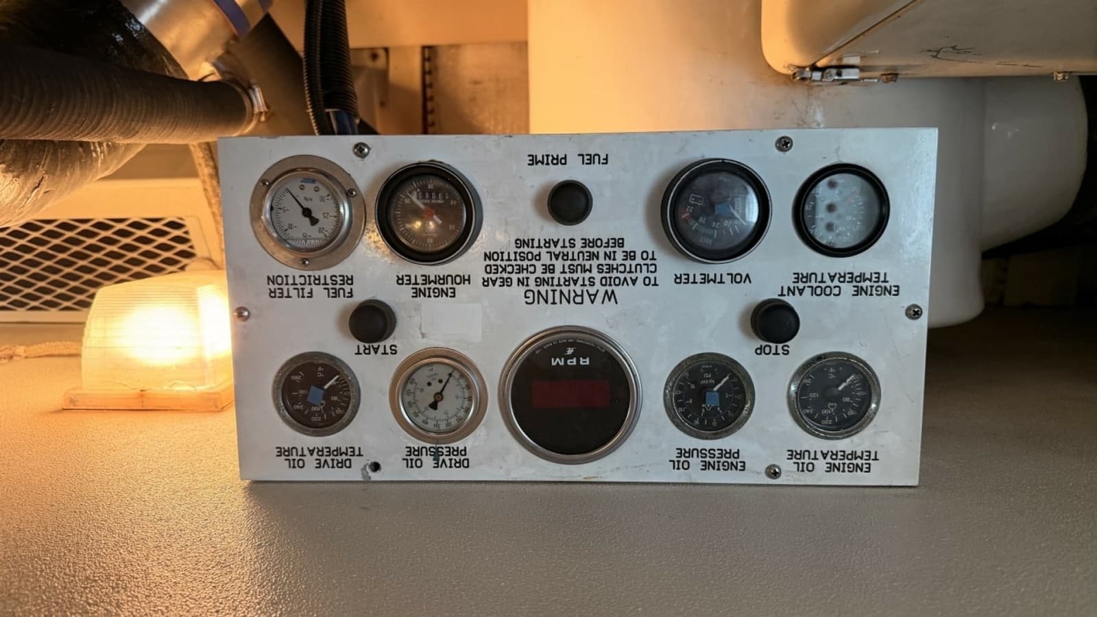 1994 Viking 50 Convertible "Wild Rice" - Engine Room Control Panel