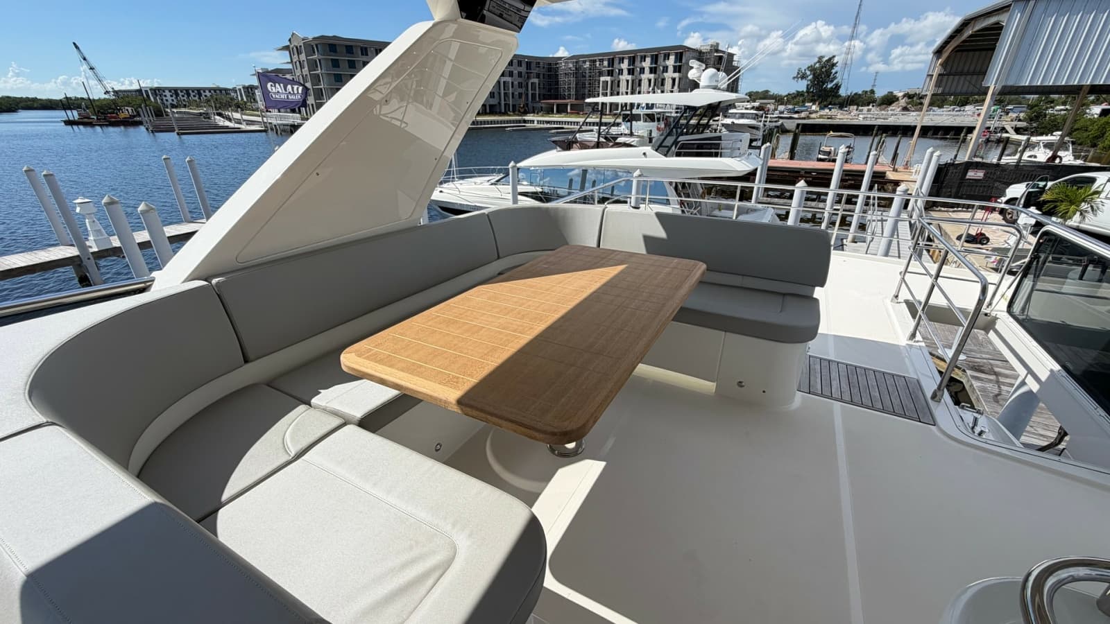 Flybridge Seating Area with Table