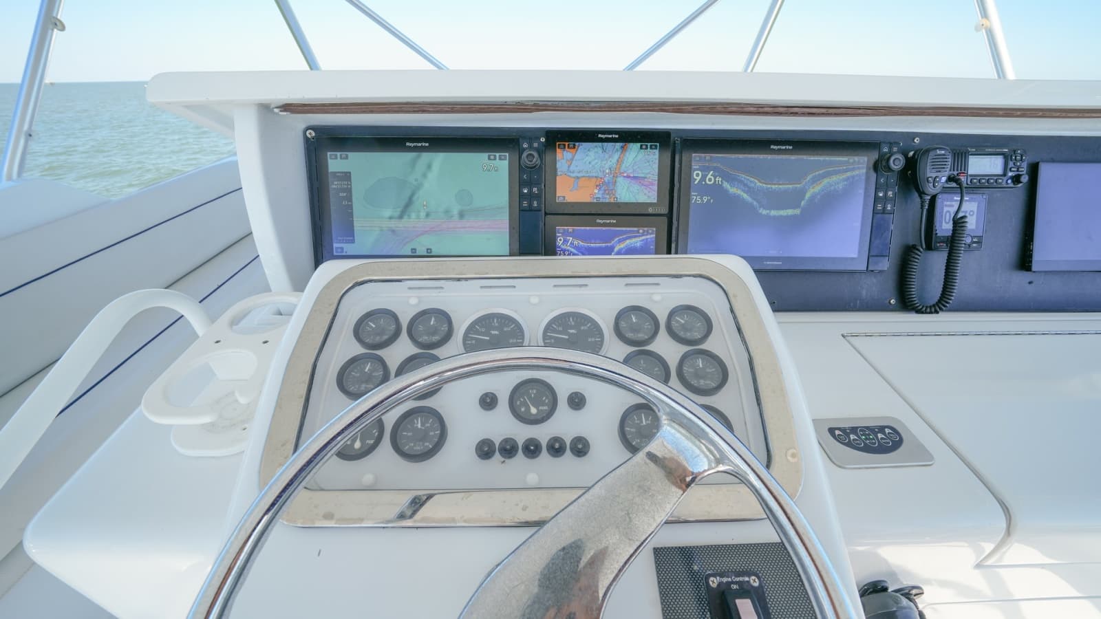 Helm Station with Navigation Displays