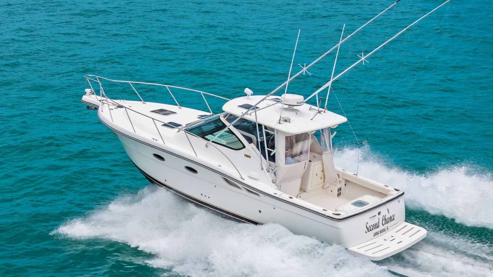 Aerial View of Tiara 32 Open