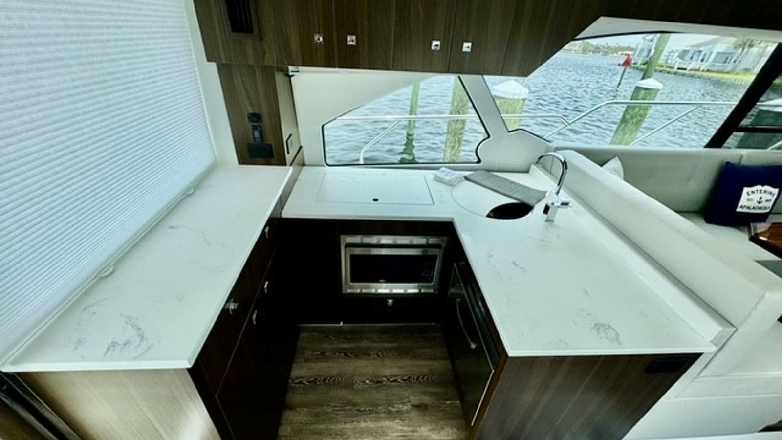 Galley with Marble Countertops