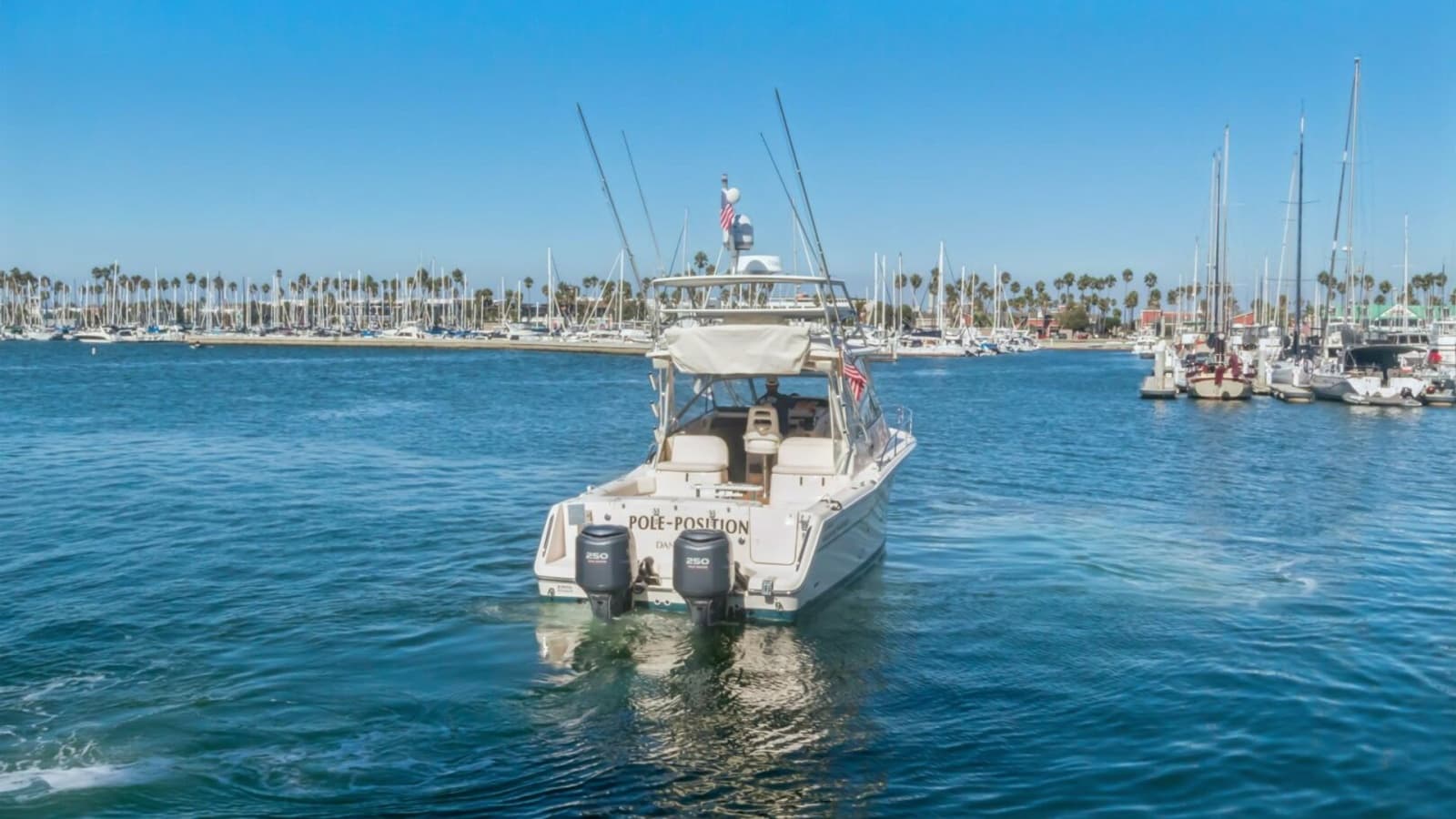 2006 Grady-White 330 Express - "POLE POSITION": Aft View with Twin Engines